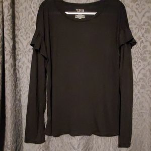 Time And Tru black long sleeve tee
